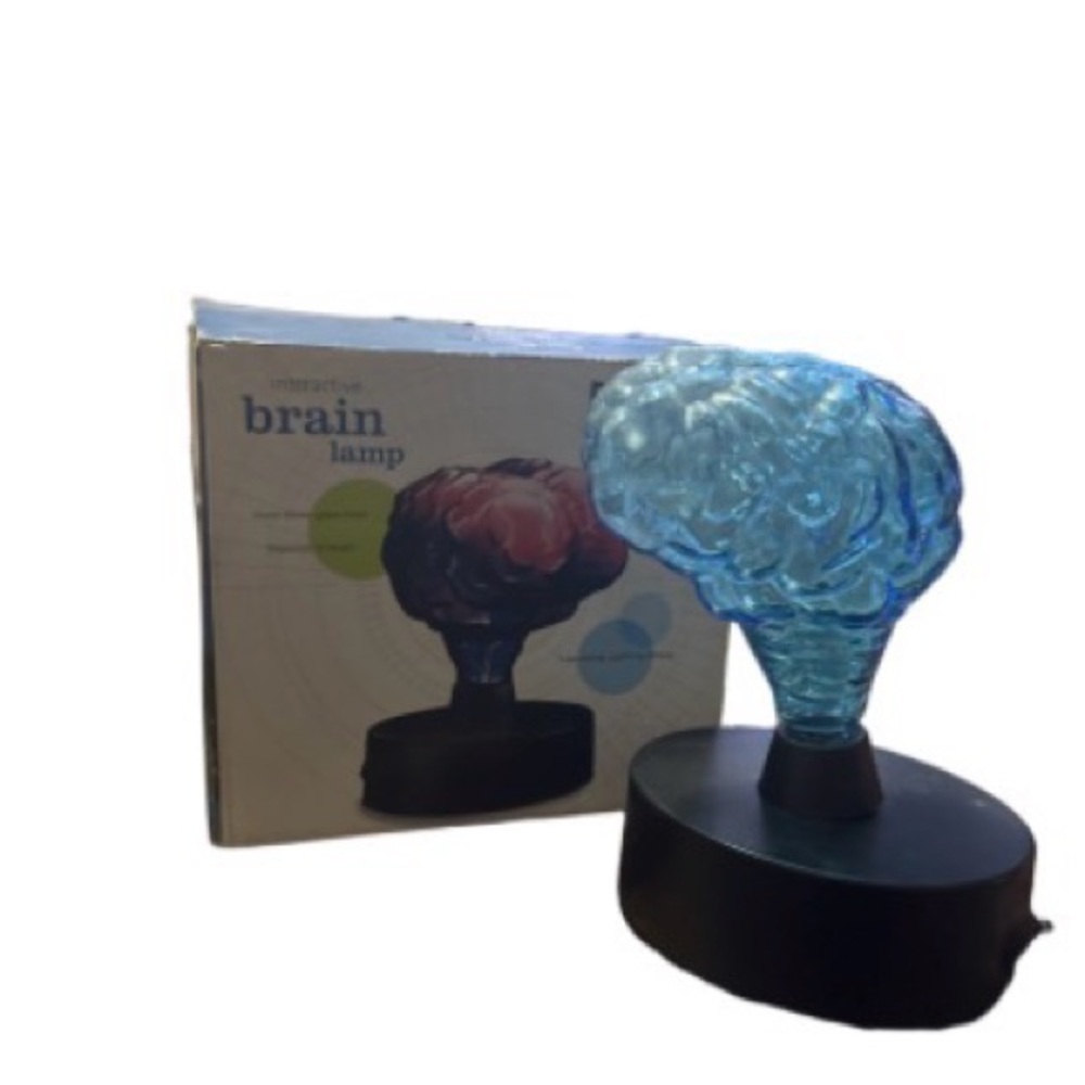 Discovery channel Interactive Brain Lamp with hand blown Glass